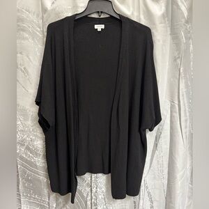 Women's Black Open-Front Sweater